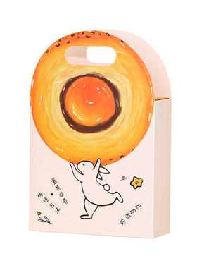 德立蛋黄酥包装盒创意手提双面