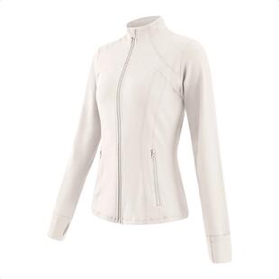 骆驼瑜伽服外套秋冬时尚长袖开衫修身上衣裸感运动服女训练健身服