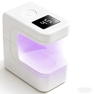 小颖美甲-2025年新款便携式小方糖美甲灯两档定时聚光灯珠照干快