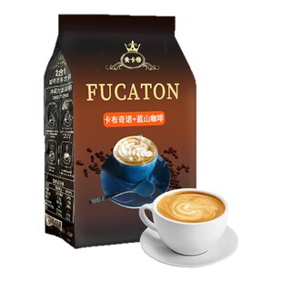 夫卡顿卡布奇诺蓝山二合一速溶袋装咖啡粉提神固体冲泡类饮品30条