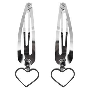 发卡网红2024年新款刘海夹前额女甜酷发饰吊坠金属十字架爱心发夹