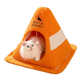 猫窝封闭式安全感创意路障宠物帐篷四季通用保暖可拆加厚狗窝猫床