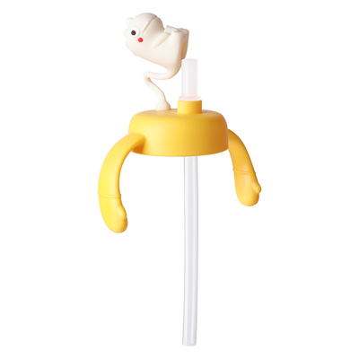 适配贝亲直饮杯盖奶瓶公仔配件三代直饮吸管带手柄直饮水恐龙杯盖