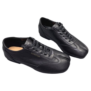 法式羊皮分趾小皮鞋女单鞋2026春新款轻便软底舒适乐福鞋休闲鞋潮