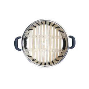 电热锅炒锅竹笼屉蒸笼家用电饭锅蒸锅不锈钢蒸格蒸屉竹篦子笼屉