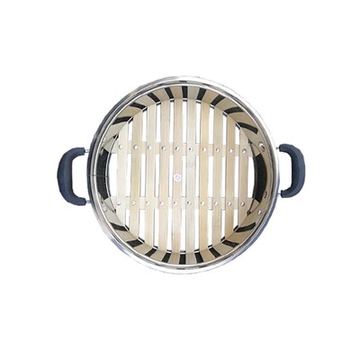 电热锅炒锅竹笼屉蒸笼不锈钢蒸格