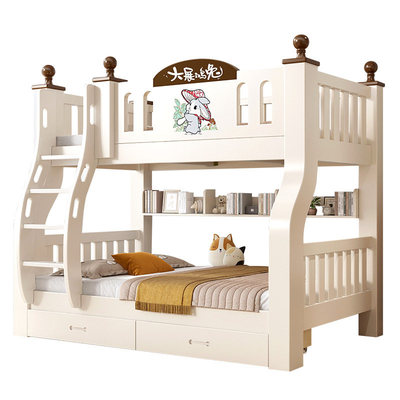 全实木上下床新型上下铺床双人互不干扰子母床高低床儿童床双层床