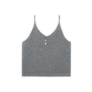 LLANO纯羊毛针织吊带背心复古英伦学院风叠穿上衣内搭外穿女春冬