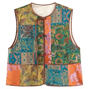 曼加塔【非遗·百家衣】桑蚕丝夏日波嬉新中式女装女装马甲