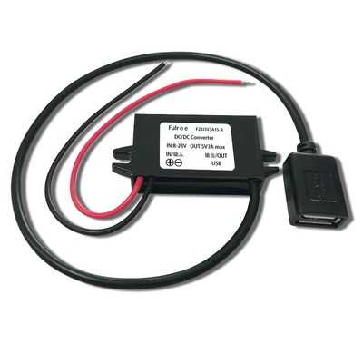 转换器车充线Fulree12v24v转5v