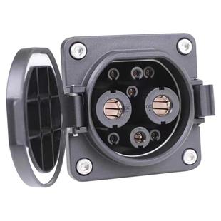 直流快充充电口插座新能源汽车网约车端9孔250A枪母座比亚迪吉利