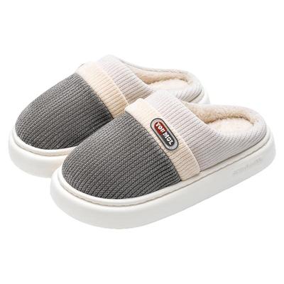 棉拖鞋男士秋冬季2025新款居家加绒防滑加厚底青少年拖鞋冬天男款