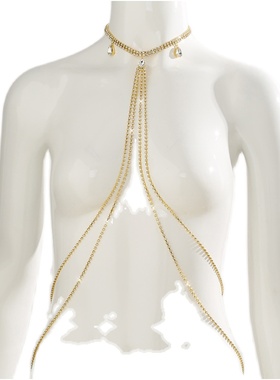 美神降临大胸性感胸链身体链