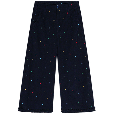 落落狷介宽松灯芯绒阔腿裤女