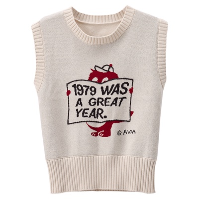 【鞠婧祎同款】AVIA爱威亚991系列复古海狸马甲背心女士休闲上衣