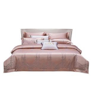 罗莱家纺提花床品四件套轻奢床单床笠被套被罩高档新品布兰卡套件