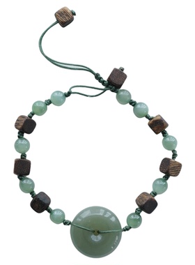 《春畔》天然晴水和田玉手串