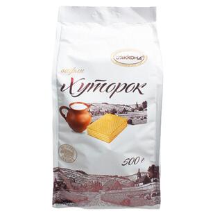 俄罗斯进口阿孔特牌威化饼干408g独立包装零食小农庄牛奶味威化