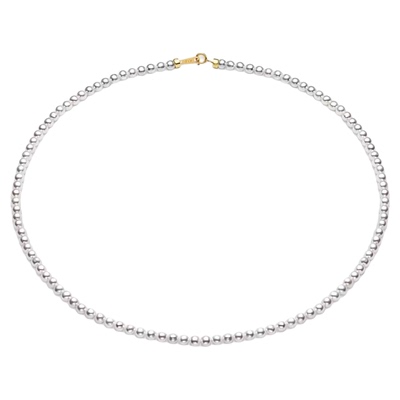 圣诞梵宝诸暨淡水珍珠项链女18K金正圆baby小米珠锁骨链礼物珠宝