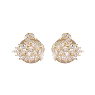 【紫罗兰正版】炫鹅耳钉高档天鹅耳饰生日礼物潮流时尚轻奢