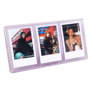 三宫格拍立得三寸小相框白边相纸照片收纳册迷你卡片收集册展示框