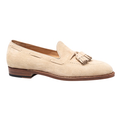 雅生AXEN休闲牛皮流苏乐福皮鞋男