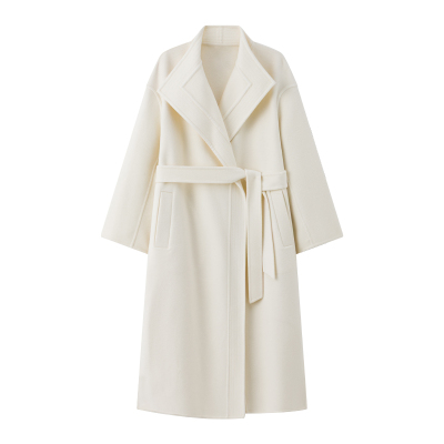 CHICJOJO翻领气质中长款羊绒大衣