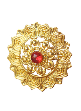 古风莲花花盘发钗汉服莲纹掩鬓