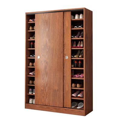 多层大容量省空间阳台实木质鞋架