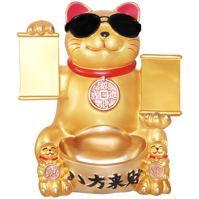网红潮流招财猫开业礼物二维码猫