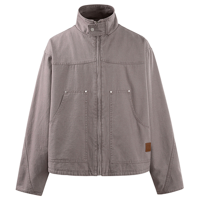 NARTALIY星芒代码美式复古水洗立领夹克cleanfit哈灵顿工装短外套