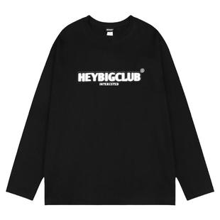 ins白色纯棉长袖T恤oversize男女薄款韩版宽松慵懒风休闲内搭上衣