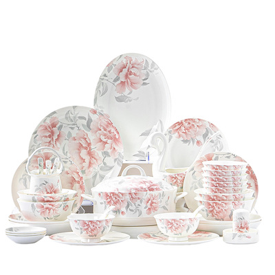 盛世佳人景德镇陶瓷餐具碗盘碟勺