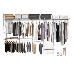 美达斯3.7米金属框架衣柜带门定制砌墙入式储物衣帽间组装DIY框架