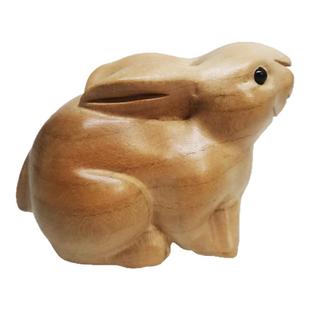 天然桃木大中小兔子摆件卯兔桌子办公室桌面吉祥物品寅亥堂正品