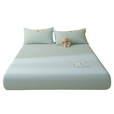 思百舍卡通毛巾绣长绒棉磨毛床笠