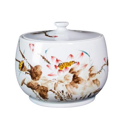 聚宝盆陶瓷米缸油面粉桶防虫防潮10/20/30斤景德镇家用带盖储物罐