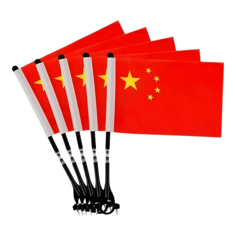 国庆车载车把小红旗旗杆