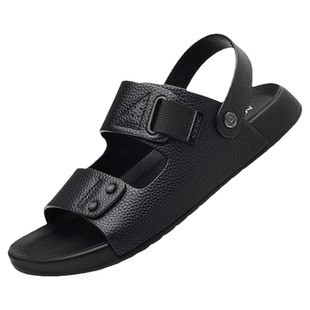 奥康凉鞋男款2026夏季新款真皮软底防滑两用开车凉拖鞋沙滩鞋男鞋
