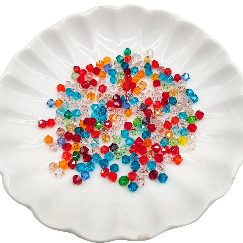 精品4mm卡4奧地利品質(zhì)720顆國華施家尖珠菱形珠壓頂水晶珠