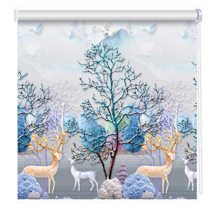 窗帘遮光2025新款拉卷式全遮阳免打孔安装升降卫生间厨房防晒卧室