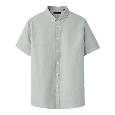 海澜之家纯棉质地翻领短袖衬衫男