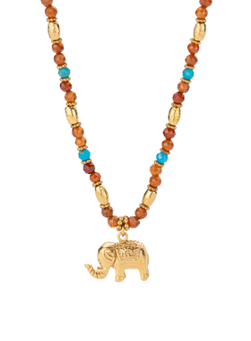 JoJo｜「心象石橙」磷灰石橙石榴复古串珠吉象锁骨链潮流时尚配饰