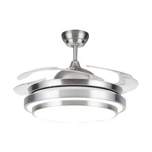 隐形吊扇灯一体餐厅吊灯客厅卧室家用北欧带LED电风扇的吸顶灯