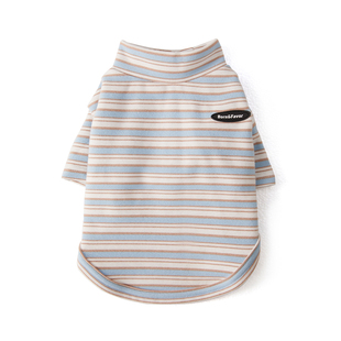 BFF 秋冬新款宠物猫狗服装条纹德绒打底衫马尔济斯西施犬小狗衣服