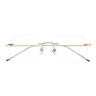 无框眼镜近视女防蓝光辐射度数可配丹阳电脑超轻镜框无边框眼睛