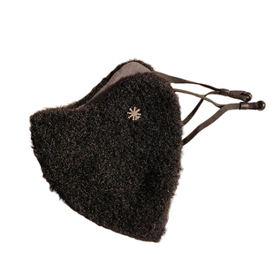 可爱雪花毛绒防寒口罩女士冬季2025新款加厚保暖骑行护脸面罩防风