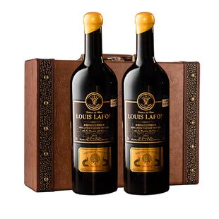 【自营】法国红酒路易拉菲LOUISLAFON干红葡萄酒超级波尔多礼盒装