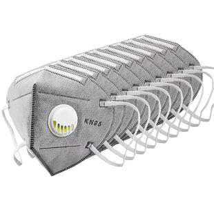 KN95口罩带呼吸阀防尘防工业粉尘3d立体n95活性炭透气电焊打磨工