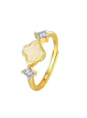 四叶草镶指女s925纯银国风感